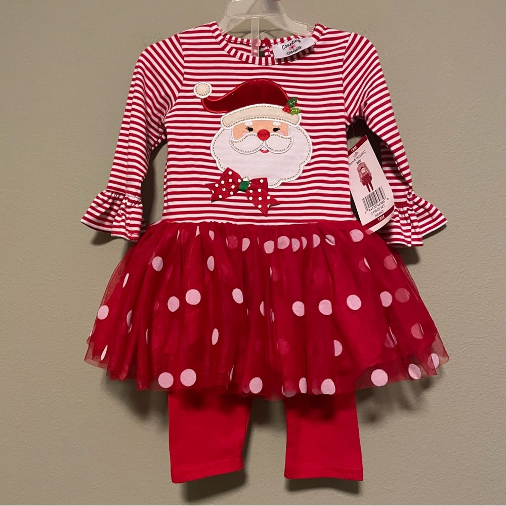 Counting Daisies Santa 2 Piece Outfit - Size 18 Months